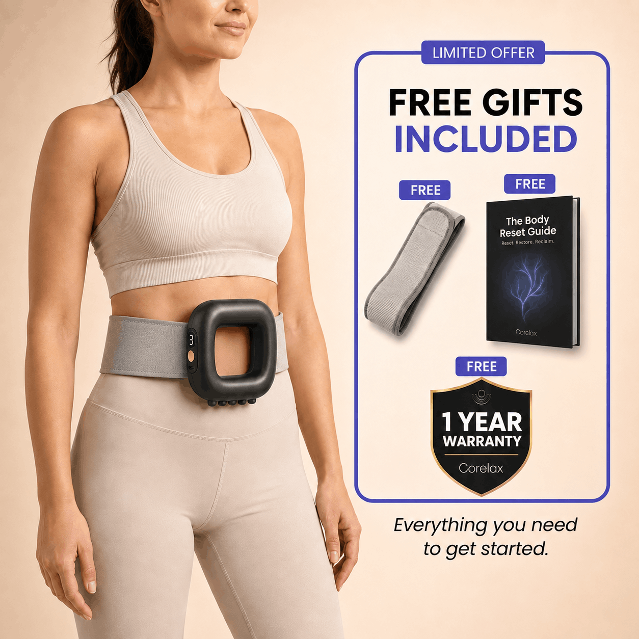 Corelax™ Hands-Free Vibration Massager